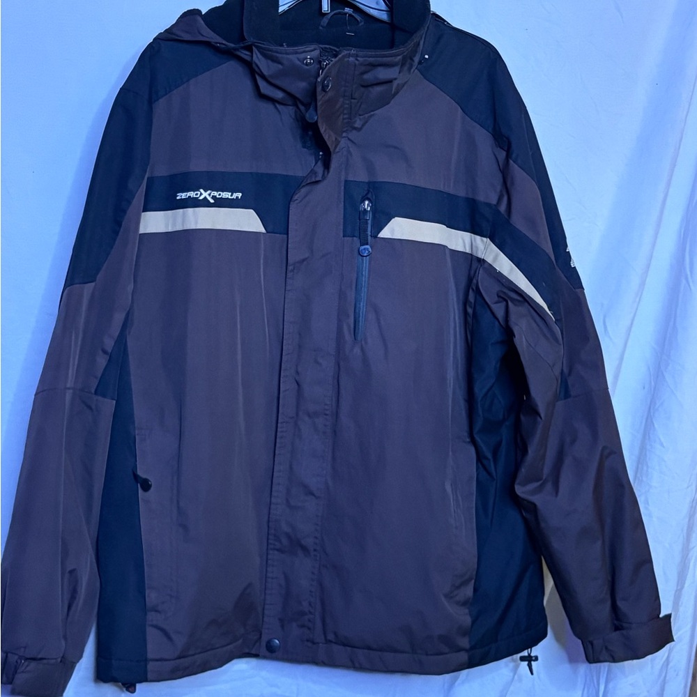 ZeroXposur Men's Brown and Black Ski Jacket